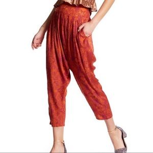 FREE PEOPLE Casablanca Harem Pants Floral XS High Rise
